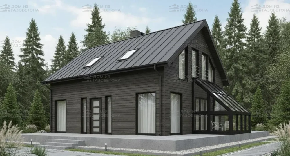 Проект Двухэтажный дом 13 на 17, 156 м2