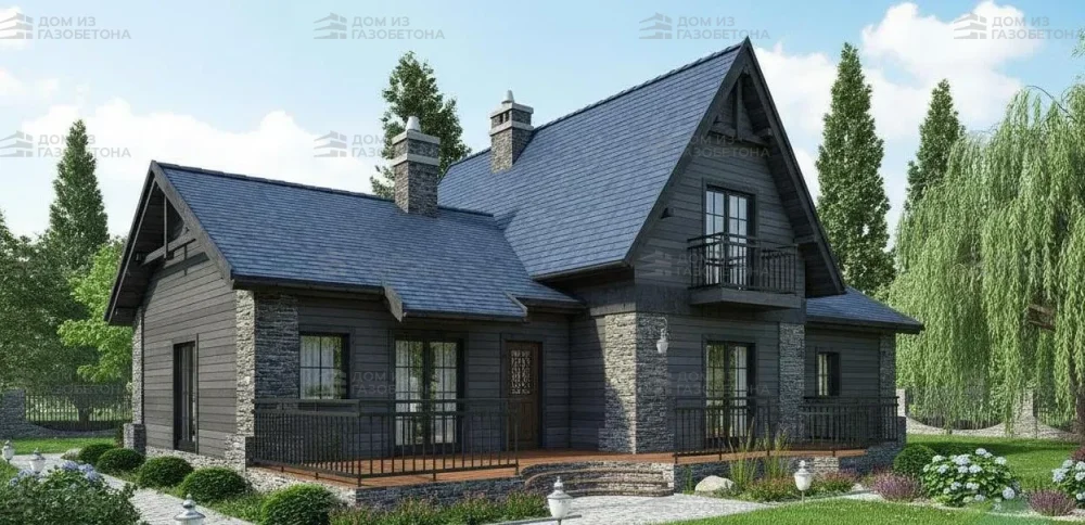 Проект Двухэтажный дом 17 на 12, 148 м2