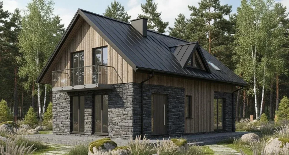 Проект Двухэтажный дом 12 на 7, 131 м2