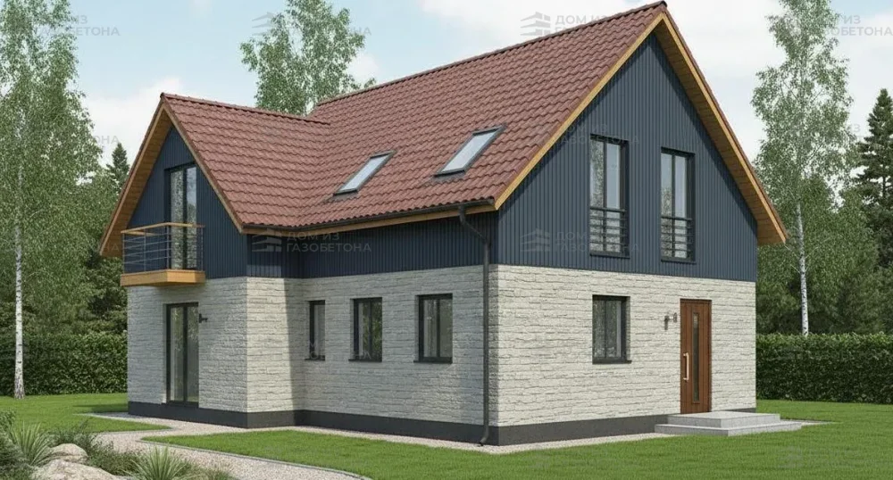 Проект Двухэтажный дом 16 на 14, 141 м2