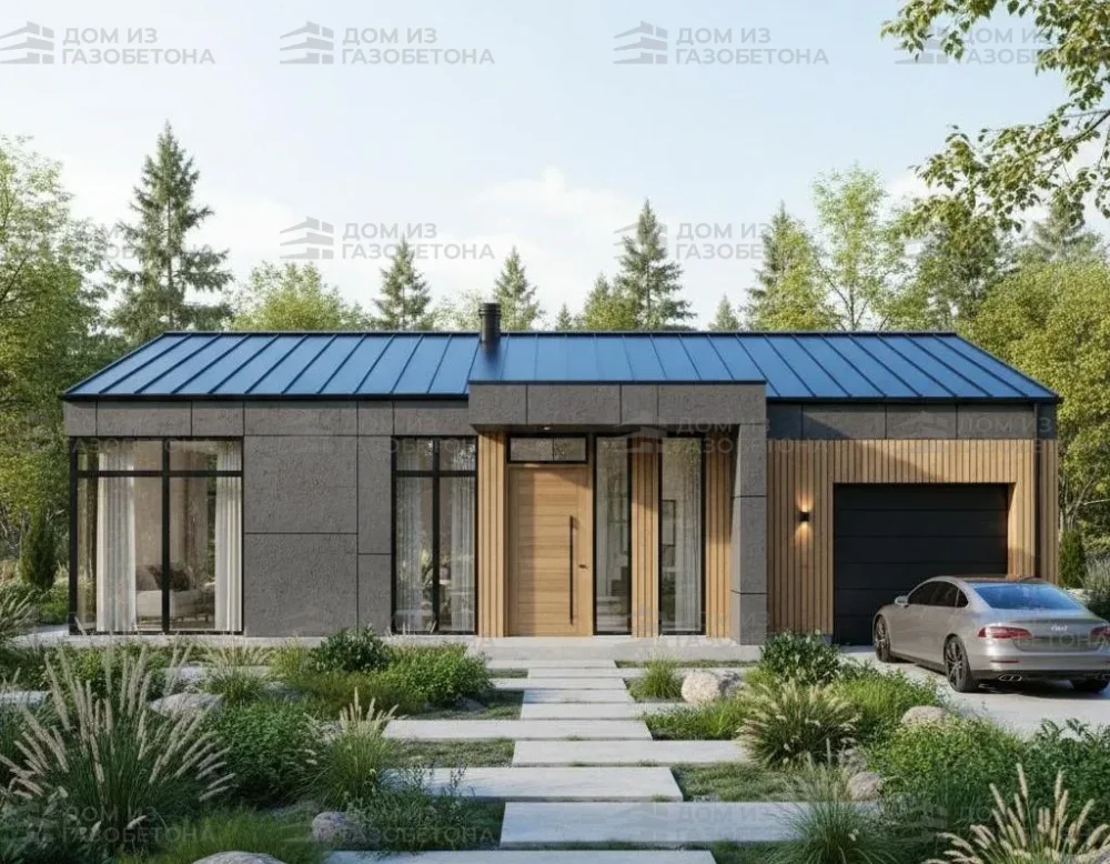 Проект Одноэтажный дом 13 на 13, 141 м2