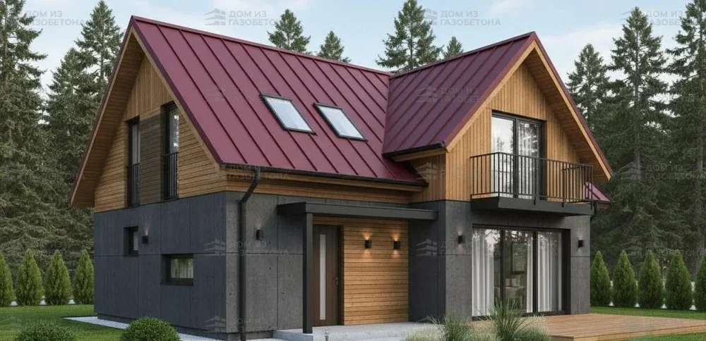 Проект Двухэтажный дом 10 на 9, 100 м2