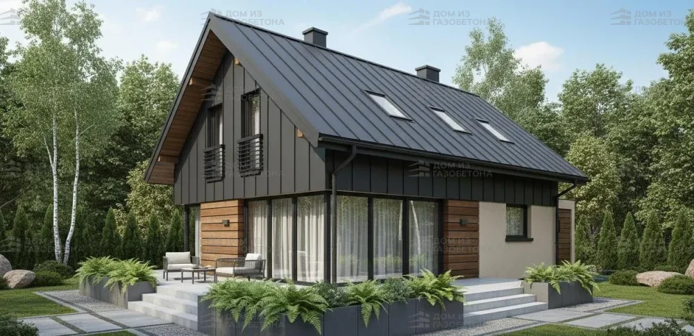 Проект Двухэтажный дом 15 на 8, 133 м2