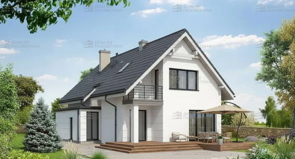 Проект Двухэтажный дом 7 на 19, 160 м2