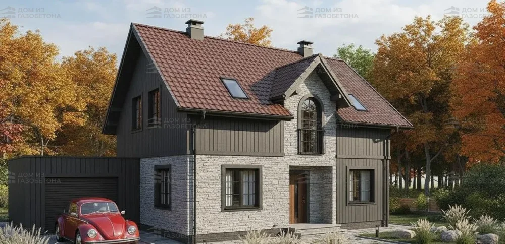 Проект Двухэтажный дом 12 на 9, 144 м2