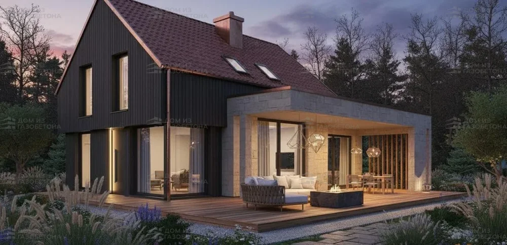 Проект Двухэтажный дом 15 на 14, 172 м2