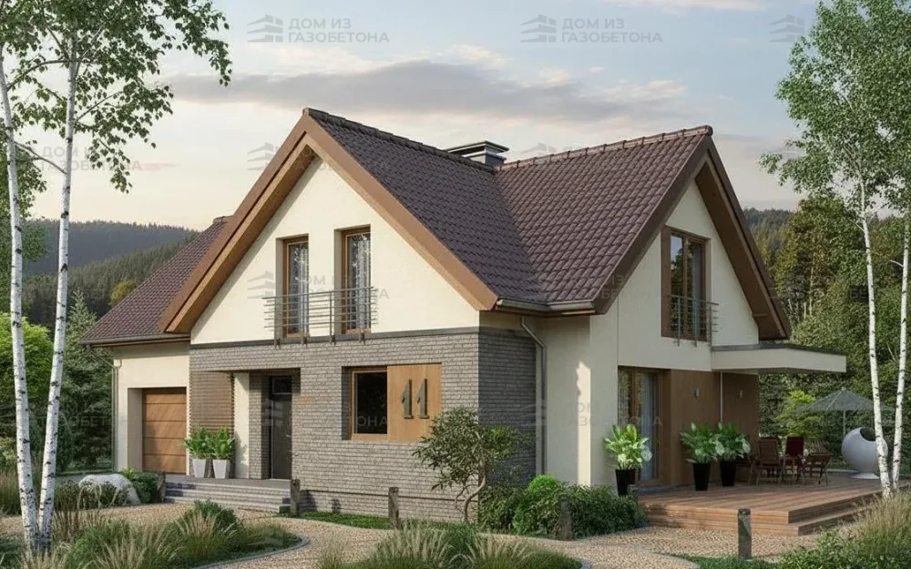 Проект Двухэтажный дом 15 на 10, 166 м2