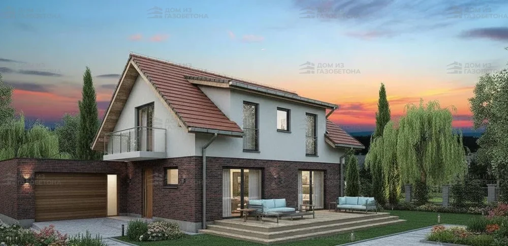 Проект Двухэтажный дом 17 на 9, 123 м2